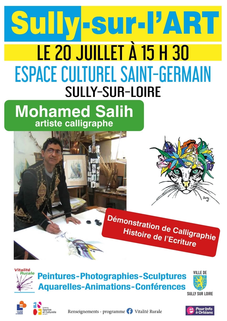 Salih Calligraphe : démonstration de calligraphie et conférence sur l'histoire de l'écriture.